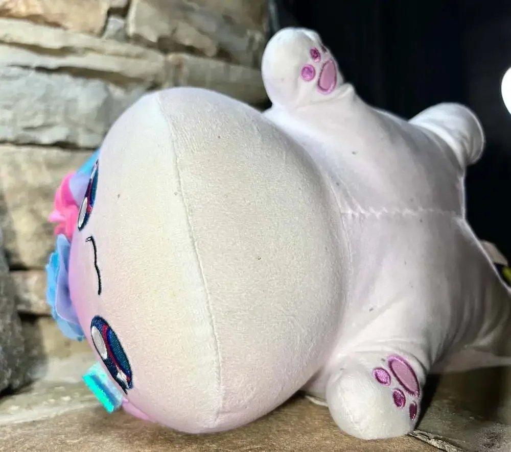 Catface Fantasy Butterfly Floral Fairy Cat Large Pink Plush Stuffed Animal Toy